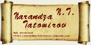 Narandža Tatomirov vizit kartica